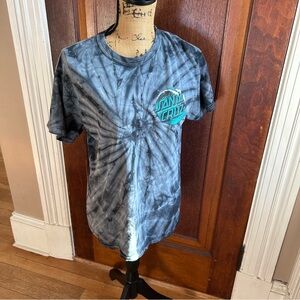 Santa Cruz Skateboards Gray Tie-Dye Short Sleeve Tee